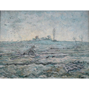 Snow-covered Field with a Harrow, 1889