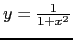 $ y = \frac{1}{1+x^2}$