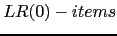 $ LR(0)-items$