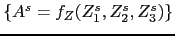 $ \{ A^s = f_Z(Z_1^s, Z_2^s, Z_3^s) \}$